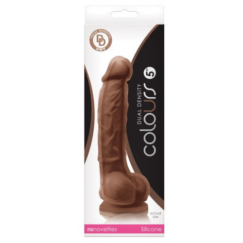 Dildo Dual Density de 5" - Marrón