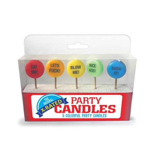 X-Rated Party Candles Set of 5 for Fun Celebrations