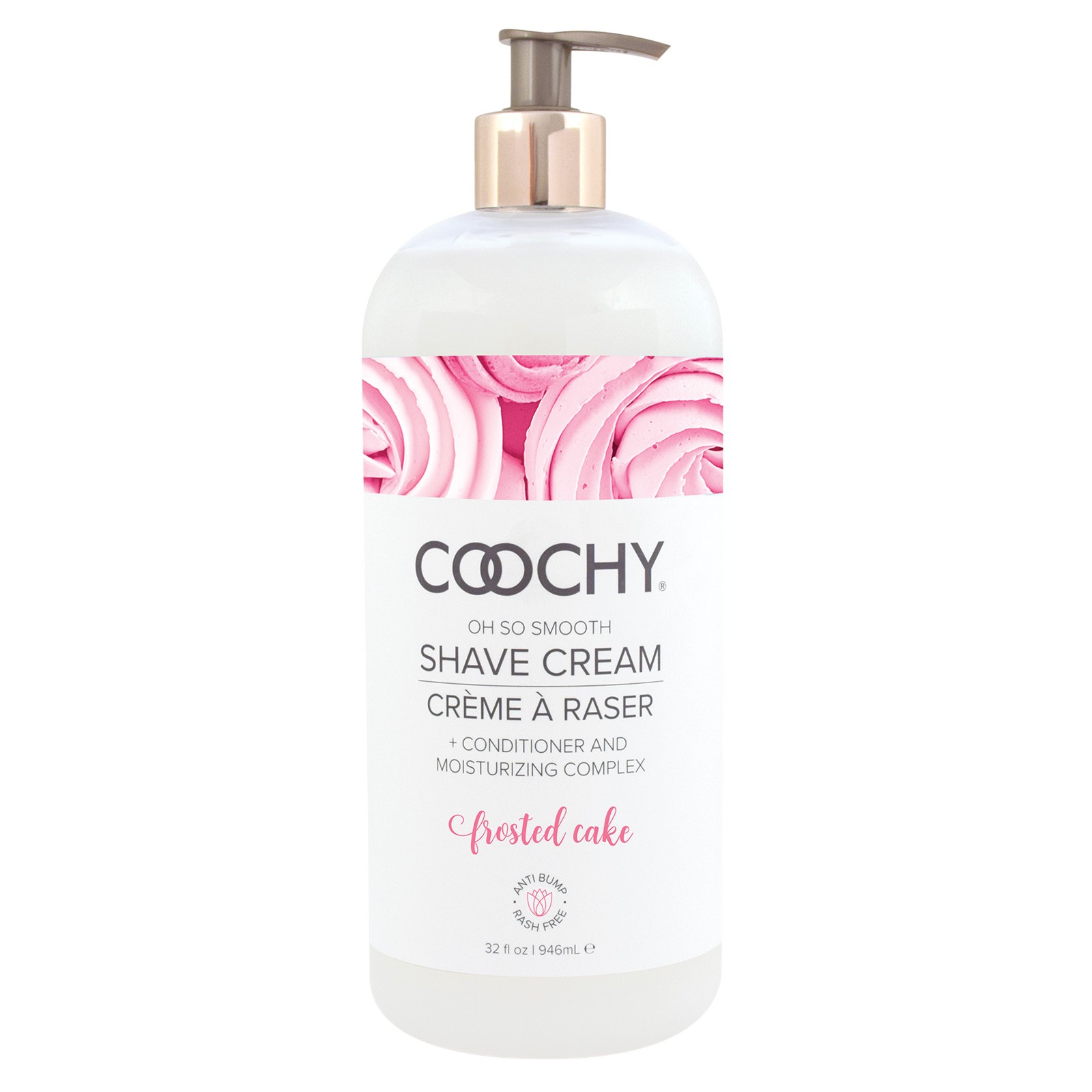 COOCHY Rash Free Shave Cream 32 oz Frosted Cake