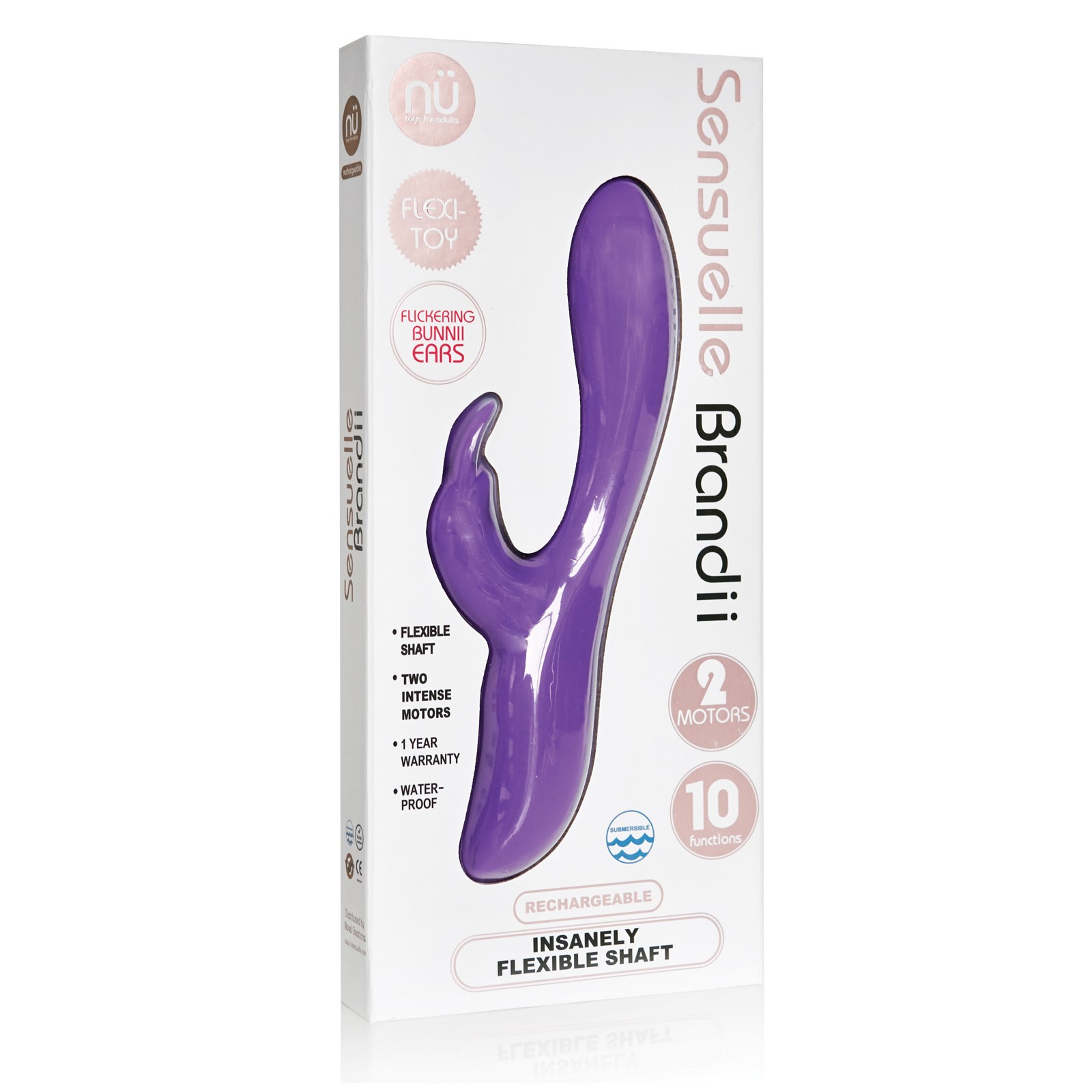 Nu Sensuelle Brandii Bendable Rabbit Vibrator Purple