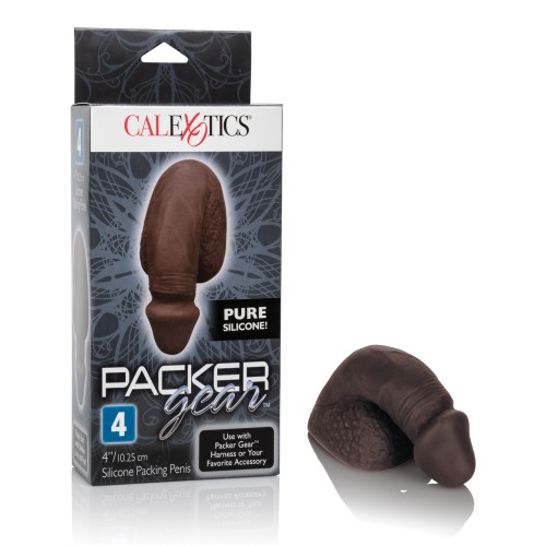 Packer Gear Pene de Silicona para Empacar de 4 Pulgadas Negro