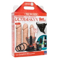 Set Vibrador Vac-U-Lock Dual Density ULTRASKYN con Control Remoto