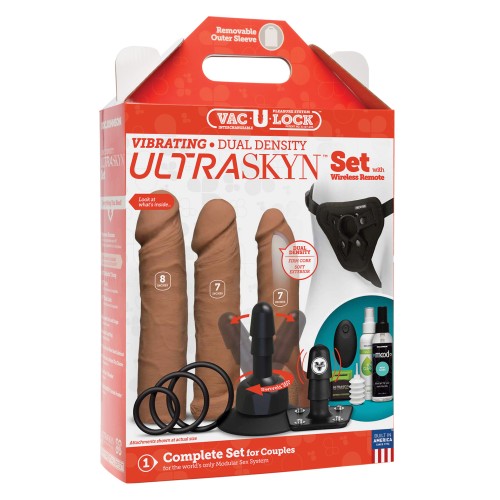 Set Vac-U-Lock Vibrante Densidad Dual ULTRASKYN Caramelo