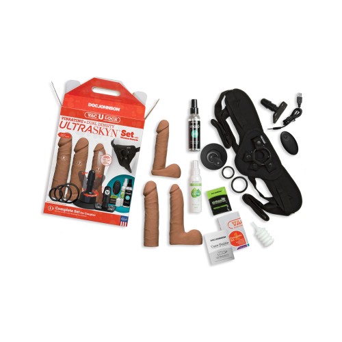 Set Vac-U-Lock Vibrante Densidad Dual ULTRASKYN Caramelo