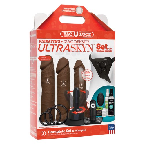 Set Vac-U-Lock Vibrador Dual Density ULTRASKYN - Chocolate