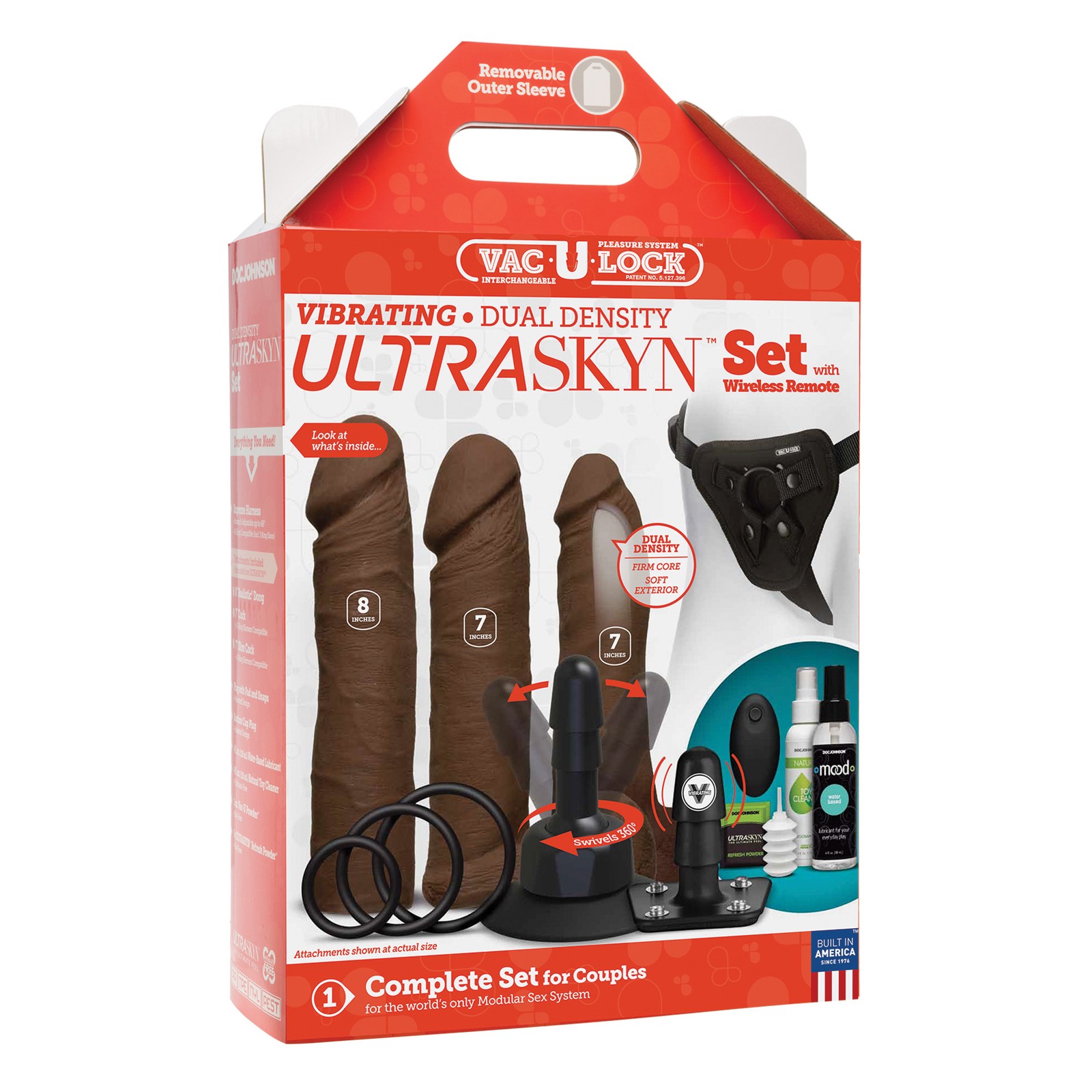 Set Vac-U-Lock Vibrador Dual Density ULTRASKYN - Chocolate