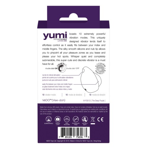 Yumi Finger Vibe - Deep Purple Silicone Massager