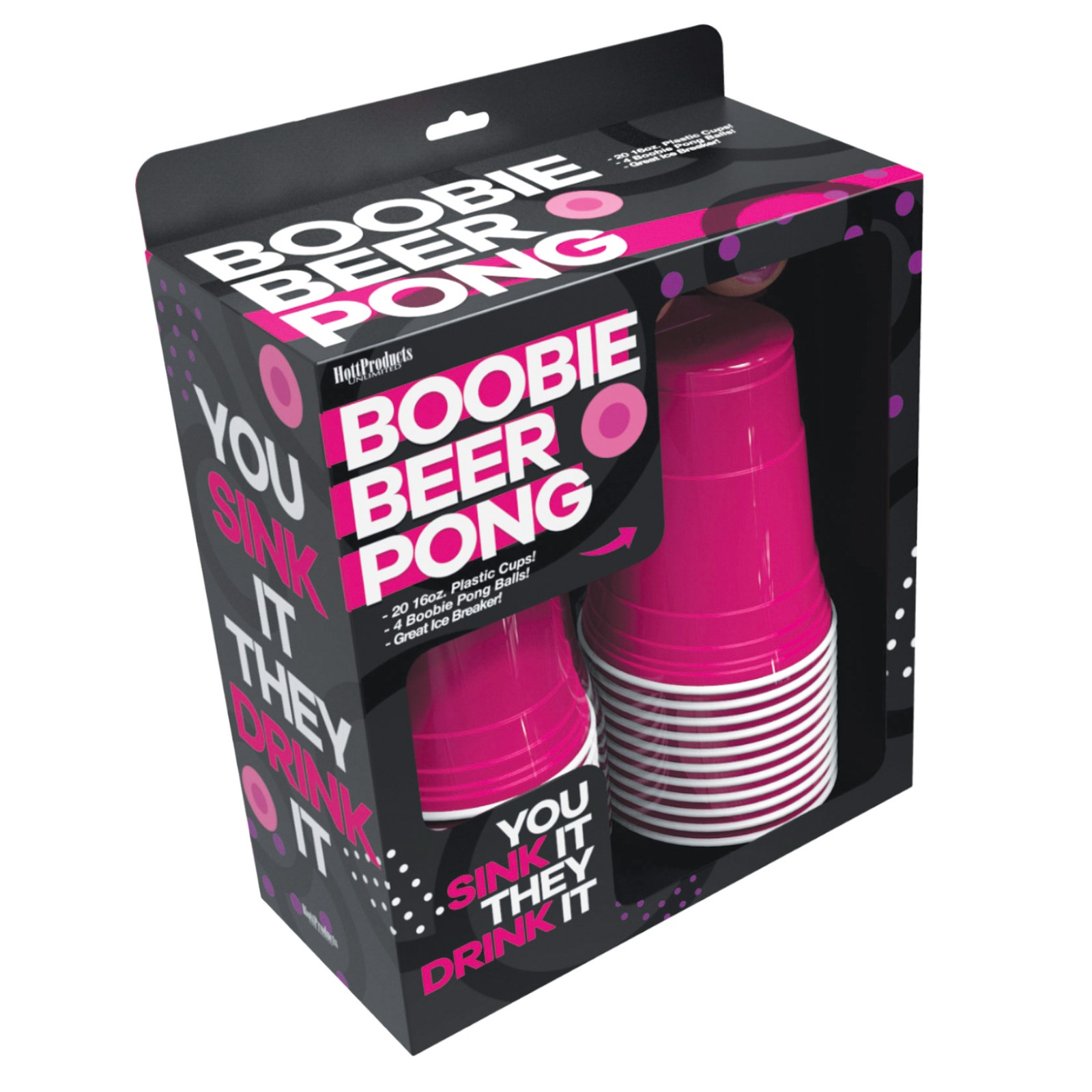 Juego de Beer Pong Boobie - Divertido Juego de Fiesta