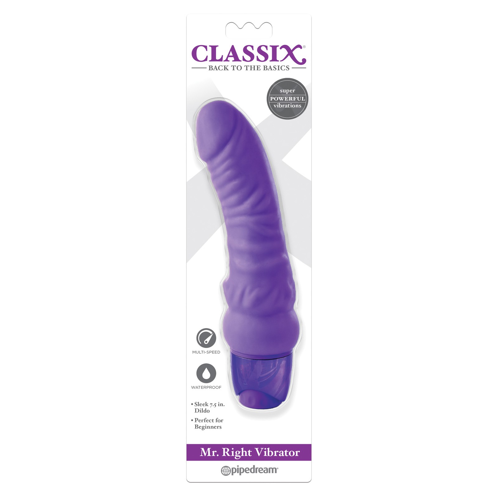 Classix Mr Right Vibrator - Purple