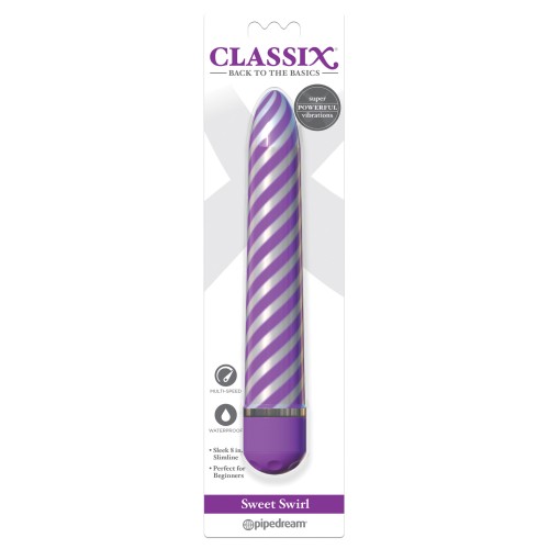 Classix Sweet Swirl 8 Inch Vibrator Purple