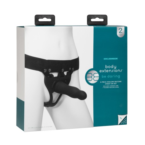 Cuerpo Extensiones Set Strap-On Be Daring - Negro