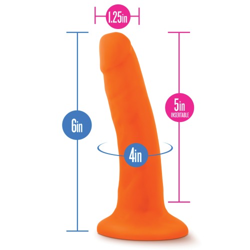 Blush Neo Dual Density Cock 6 inch - Neon Orange