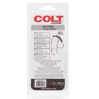 COLT Leather Strap 5 Snap Fastener Black