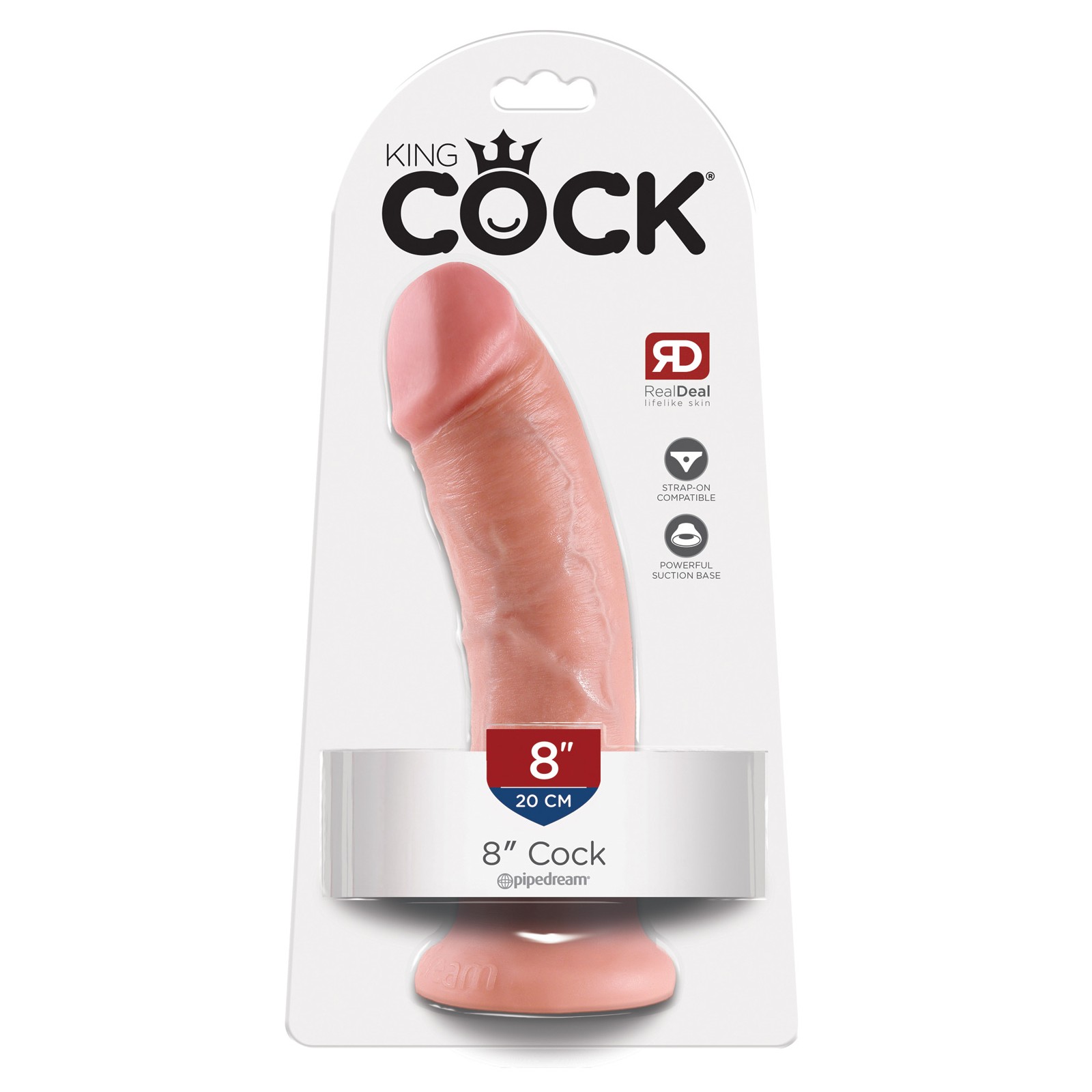 King Cock Realistic Suction Cup Dong 8in