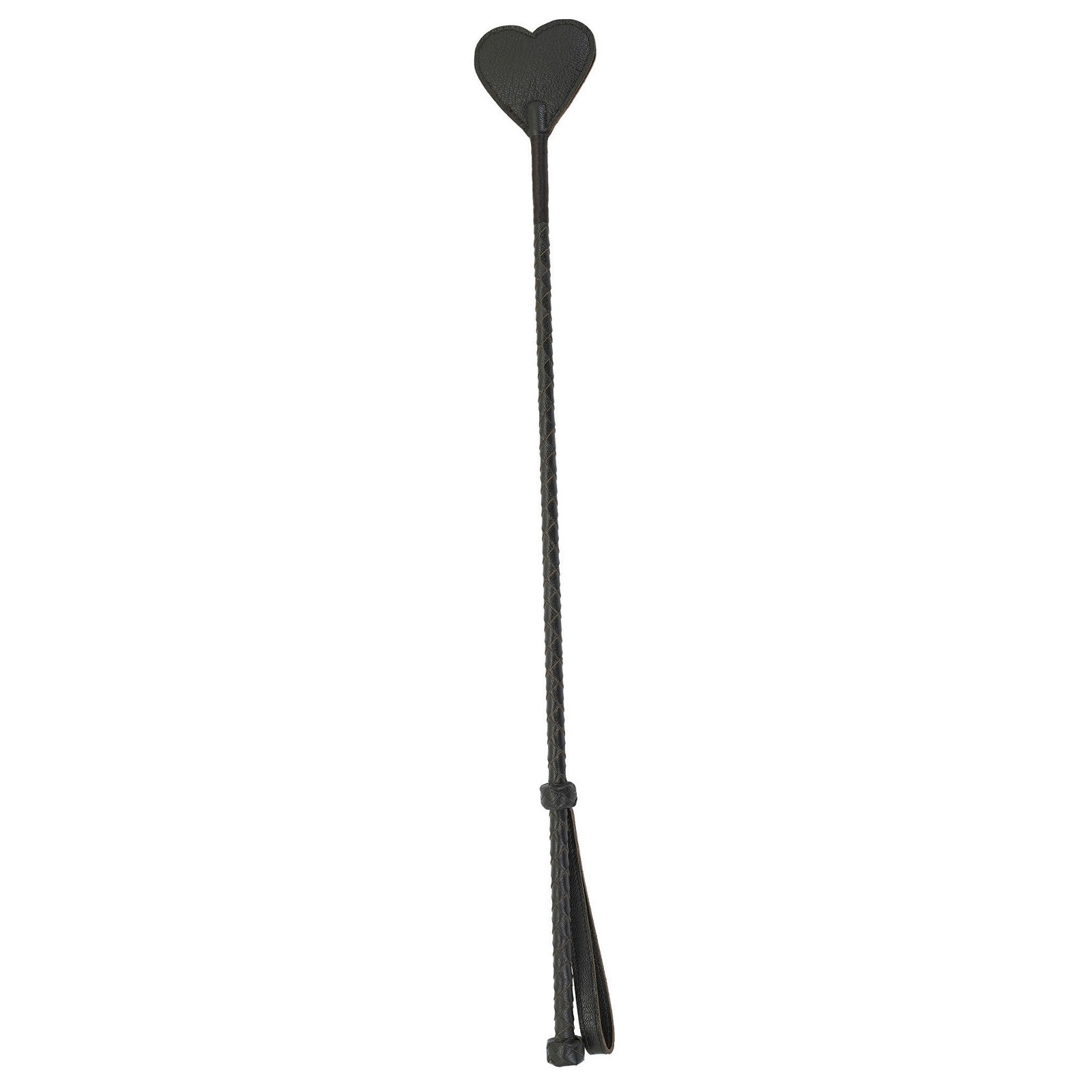 Spartacus Heart Brown Leather Crop - Sensual Riding Crop