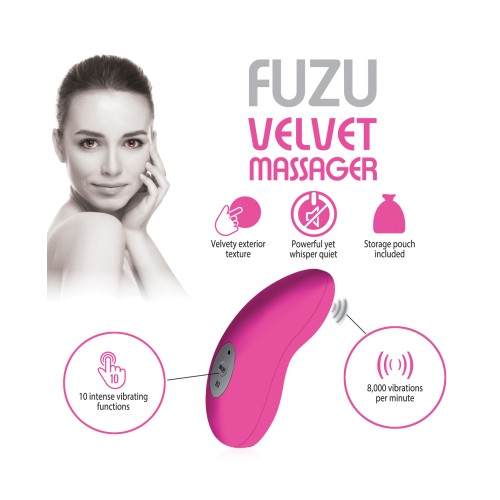 Fuzu Velvet Massager Neon Pink