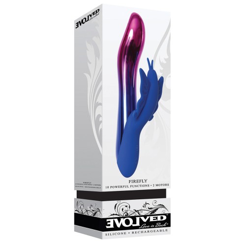 Evolved Firefly Dual Stim Vibrator Blue