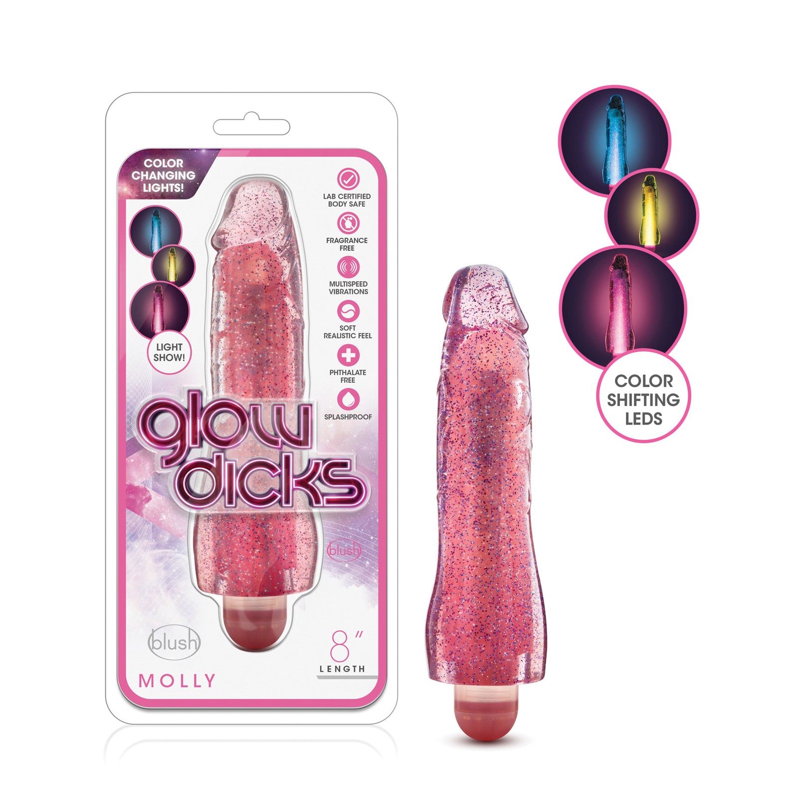 Blush Glow Glitter Vibrator Molly