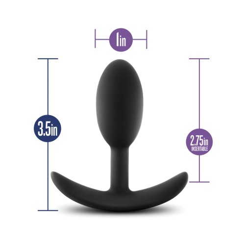 Plug Anal Slim Vibra Wearable Negro Pequeño