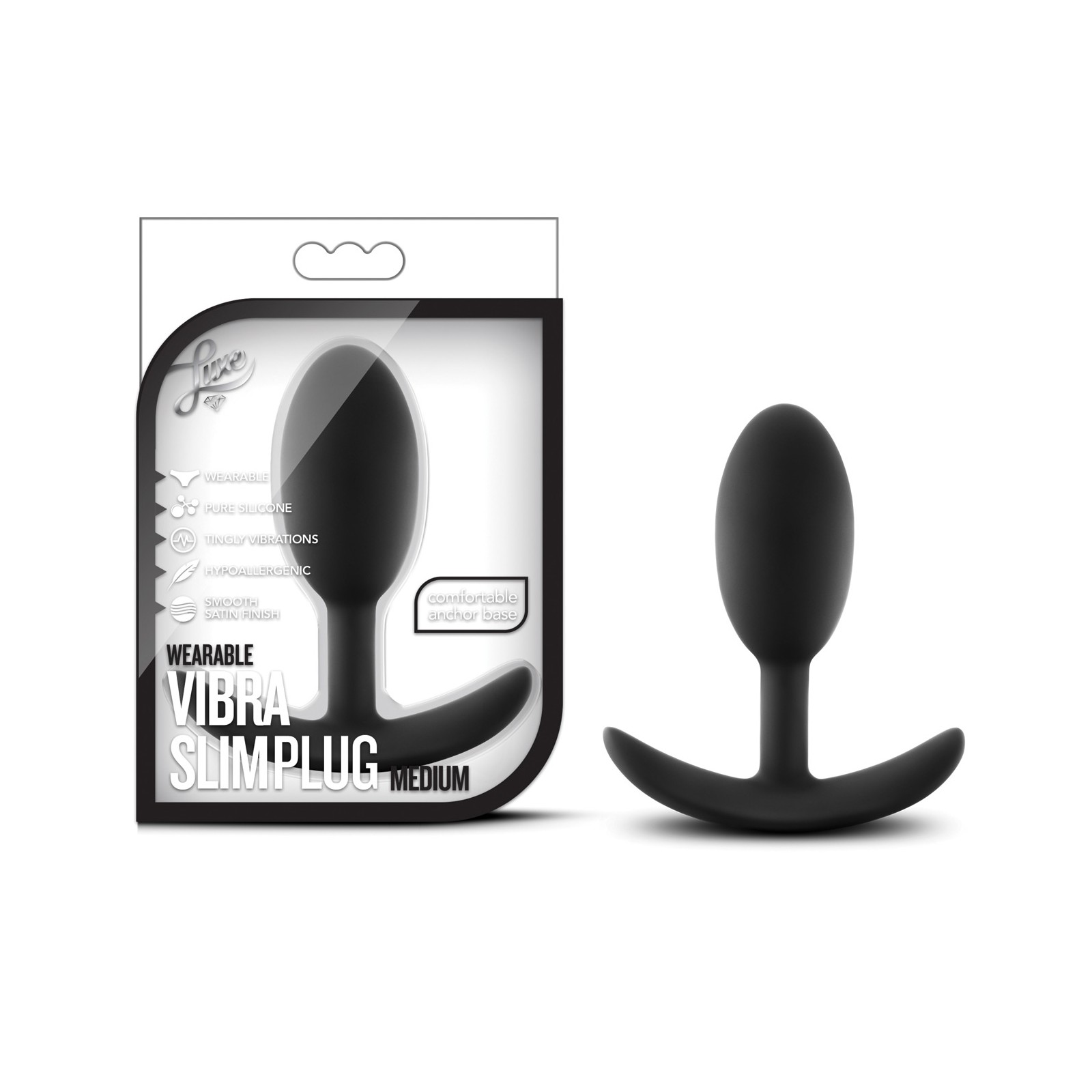 Blush Luxe Vibra Plug Slim Negro