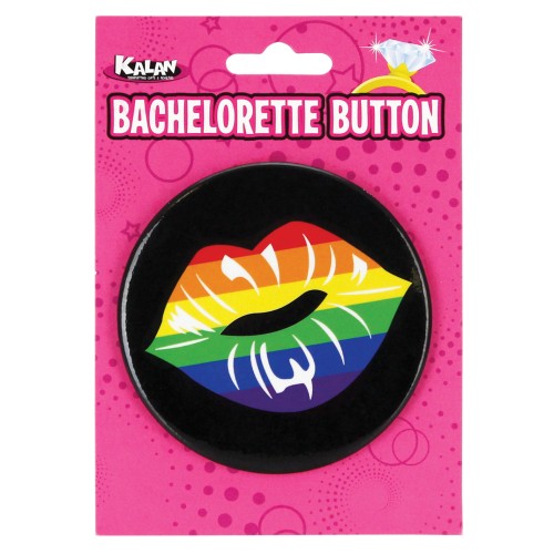 3" Rainbow Lips Button for Pride and Fun