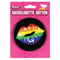 3" Rainbow Lips Button for Pride and Fun