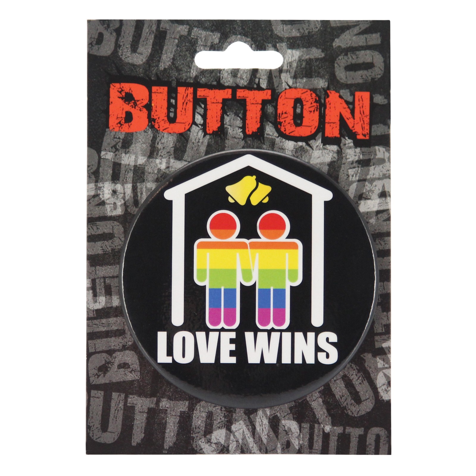 3" Button Men - Love Wins