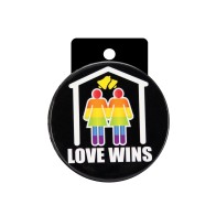 3" Button Female - Love Wins