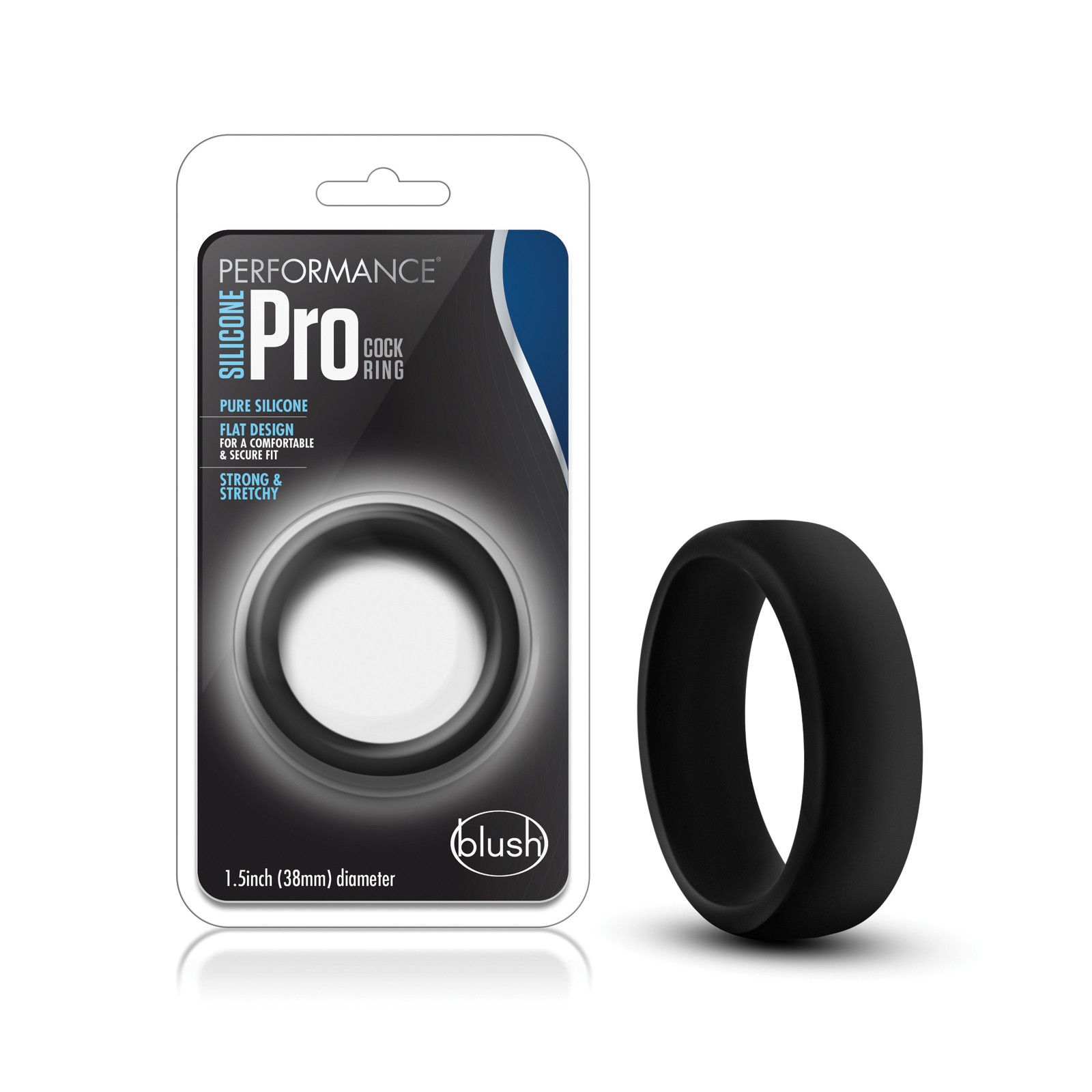 Anillo para el Pene Blush Performance Silicone Go Pro - Negro