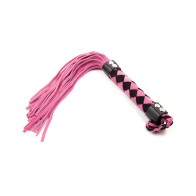 Flogger de Cuero Plesur de 15" Rosa - Placer y Exploración