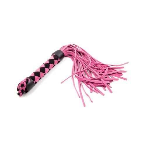 Flogger de Cuero Plesur de 15" Rosa - Placer y Exploración