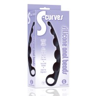 The 9's S-Curved Silicone Anal Beads for Exhilarating Pleasure