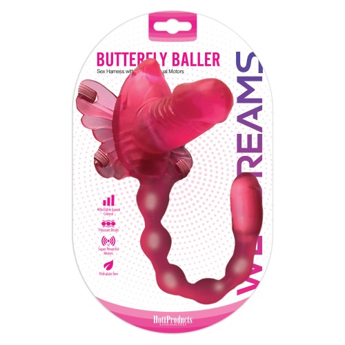 Arnés de Sexo Wet Dreams Butterfly Baller - Rosa