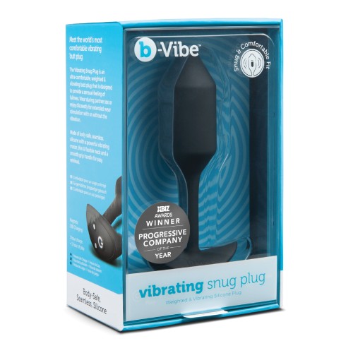 b-Vibe Vibrating Weighted Snug Plug M Black