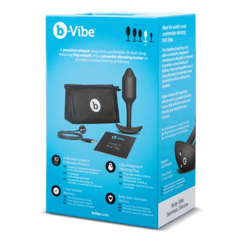 b-Vibe Tapón Snug Vibrante con Peso M Negro