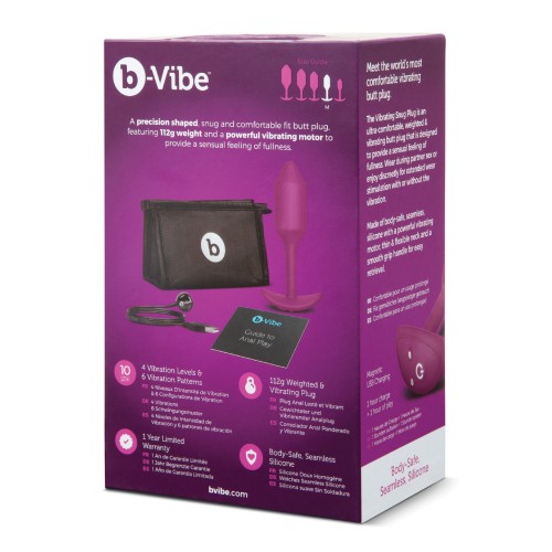 b-Vibe Vibrating Weighted Snug Plug M - Rose