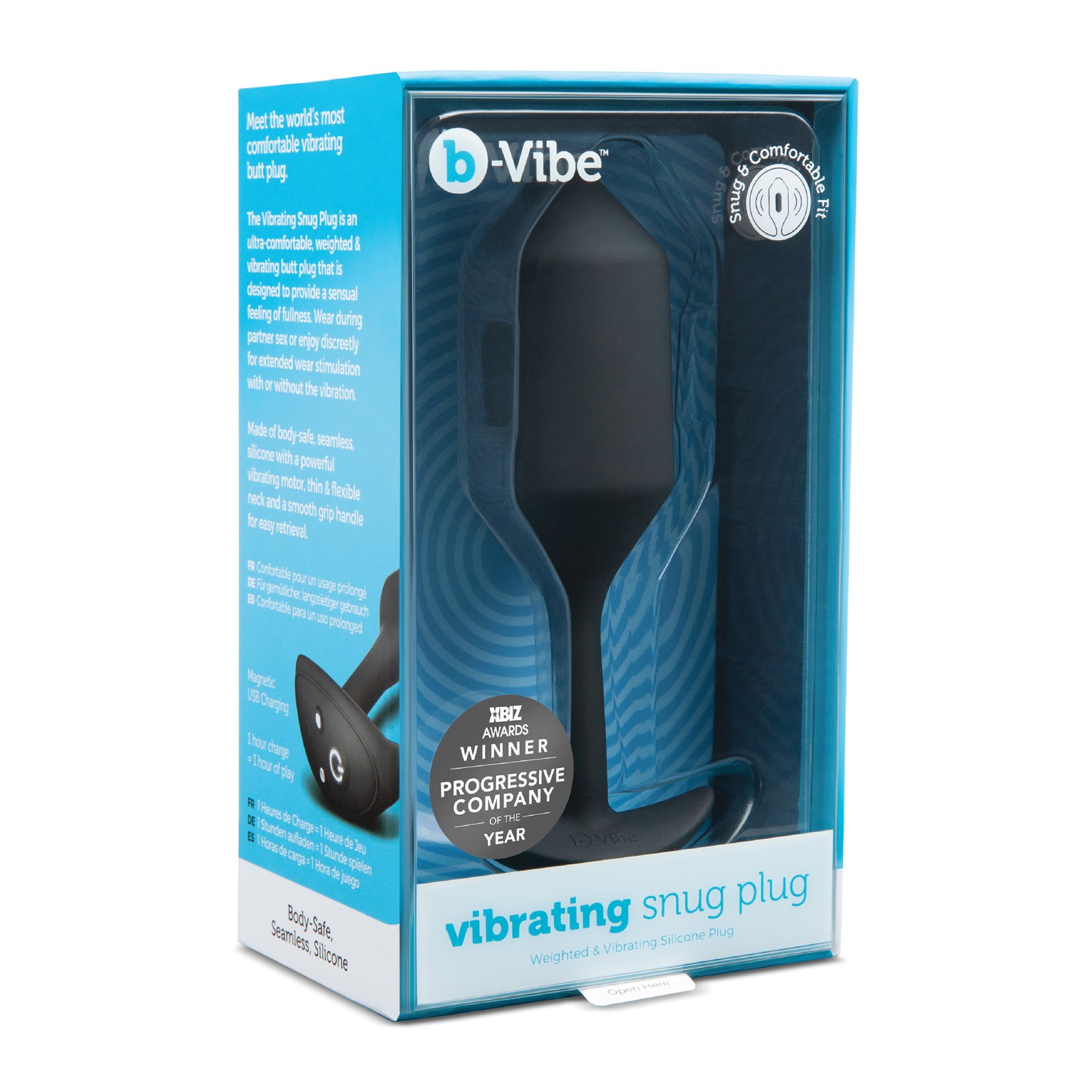 b-Vibe Vibrating Weighted Snug Plug XL in Black