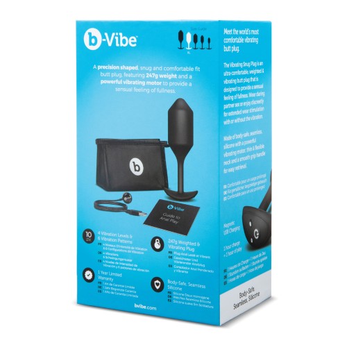 b-Vibe Vibrating Weighted Snug Plug XL in Black