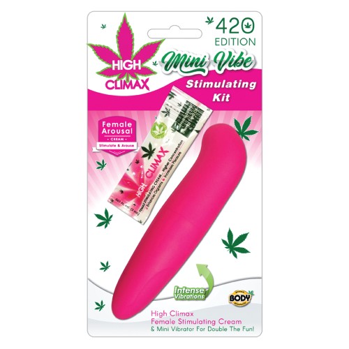 High Climax Mini Vibe Kit with Hemp Seed Oil - Pink