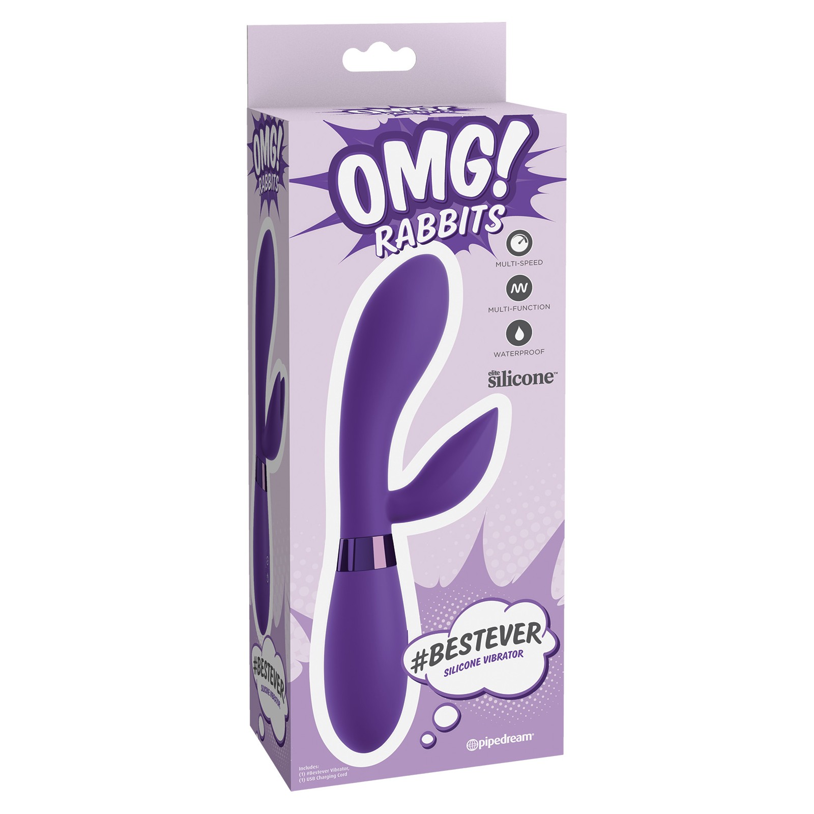 Vibrador OMG! Conejito en Púrpura para Placer Supremo