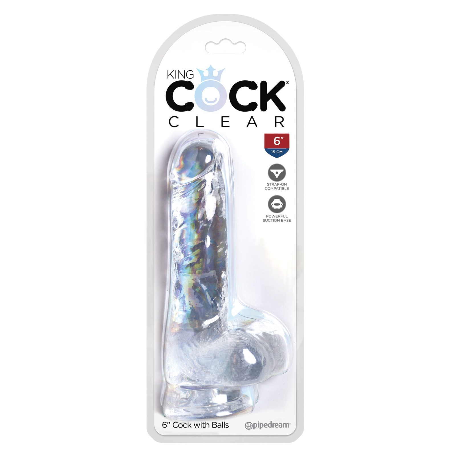 King Cock Clear 6 in Cock with Balls