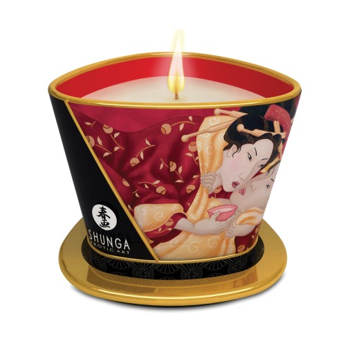 Shunga Romance Massage Candle - Strawberry Wine