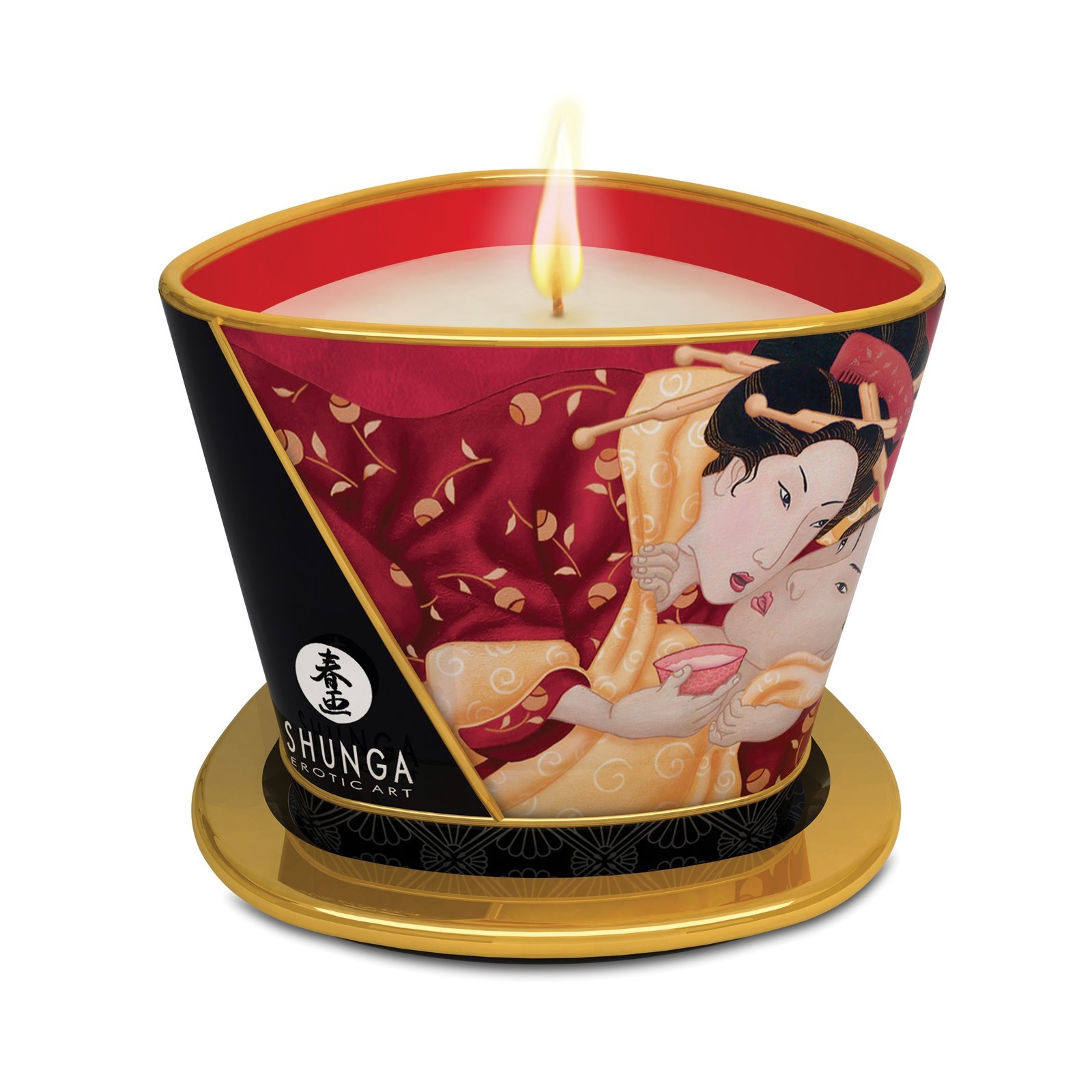 Shunga Romance Massage Candle - Strawberry Wine