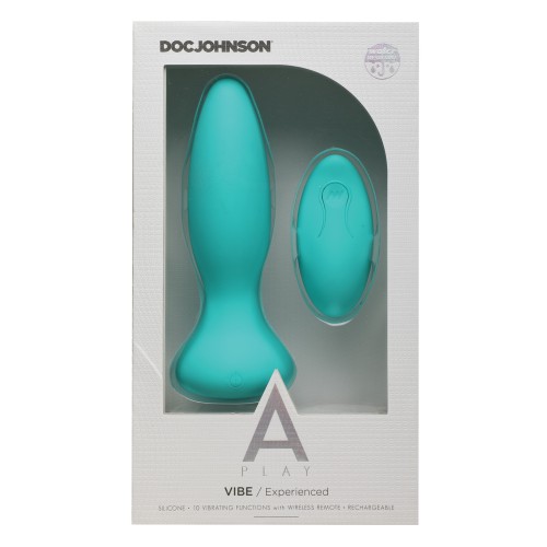 A Play Rechargeable Silicone Anal Plug with Remote