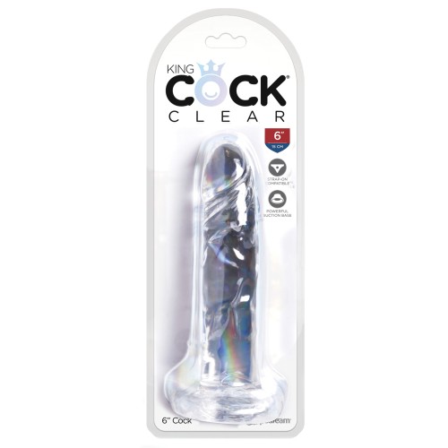 King Cock Clear 6 Inch Realistic Dildo