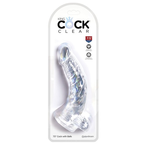 King Cock Clear 7.5 Inch Dildo