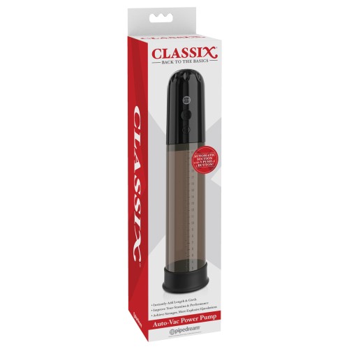 Classix Auto Vac Power Pump Black Hands-Free Operation