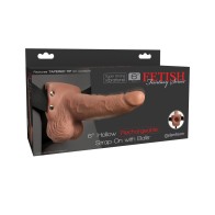 Fetish Fantasy 6 Hollow Rechargeable Strap On Tan