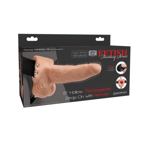 Fetish Fantasy Series 6" Hollow Rechargeable Strap On