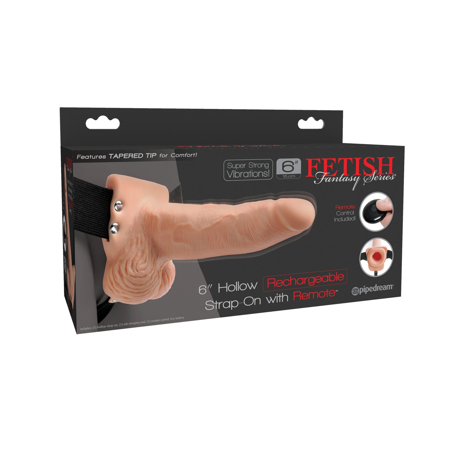 Fetish Fantasy Series 6" Hollow Rechargeable Strap On